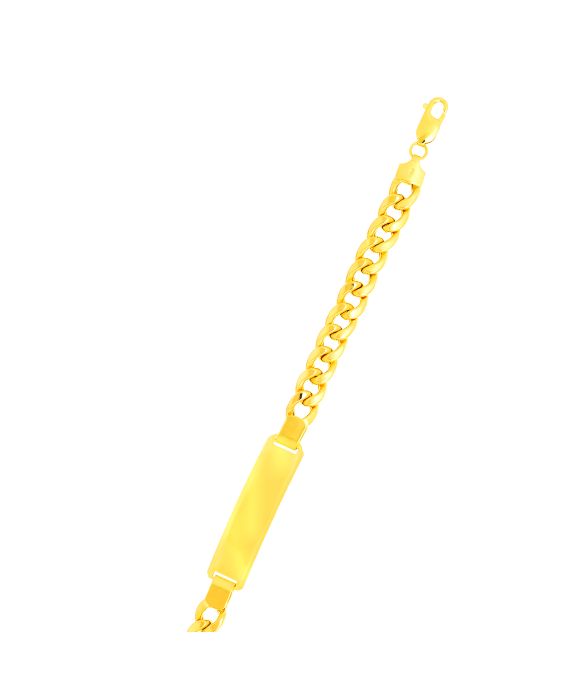 14K Gold 8mm Polished ID Chain