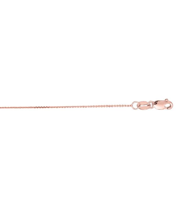 18K Gold 1.1mm Diamond Cut Cable Chain 