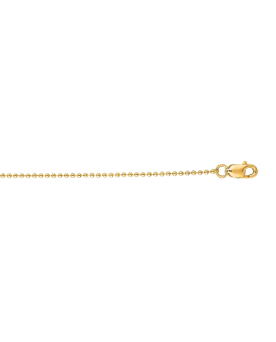 18K Gold 1.5mm Bead Chain