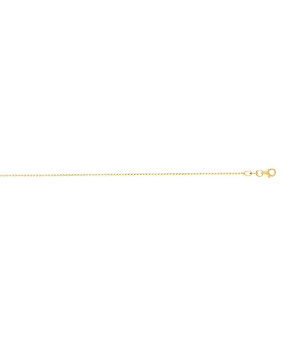 18K Gold 1.0mm Extendable Cable Chain 