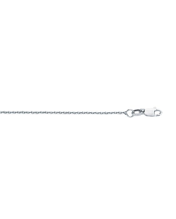 18K Gold 1.1mm Diamond Cut Cable Chain 