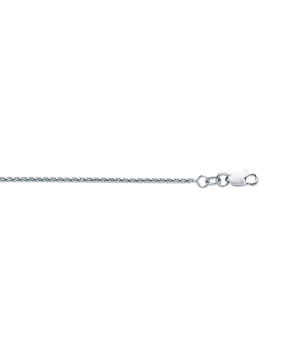 18K Gold 1.4mm Round Wheat Chain 