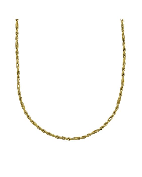 14k Gold 2.5mm Lite Figaro Chain