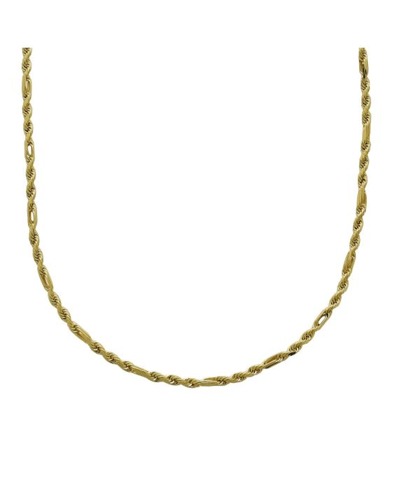 14k Gold 3mm Lite Figaro Chain