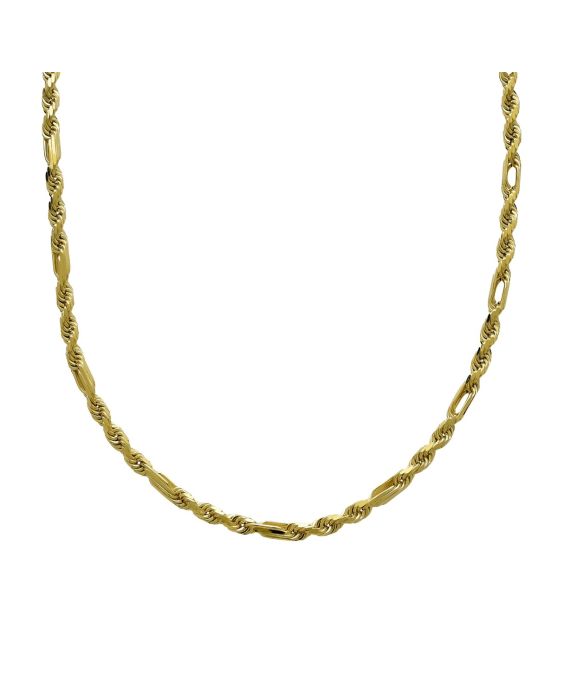 14k Gold 4mm Lite Figaro Chain