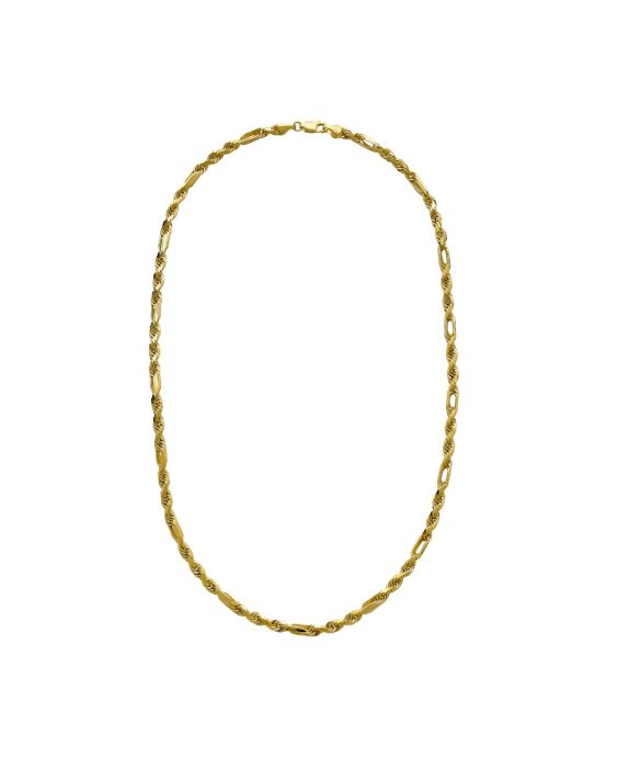 14k Gold 4mm Lite Figaro Chain