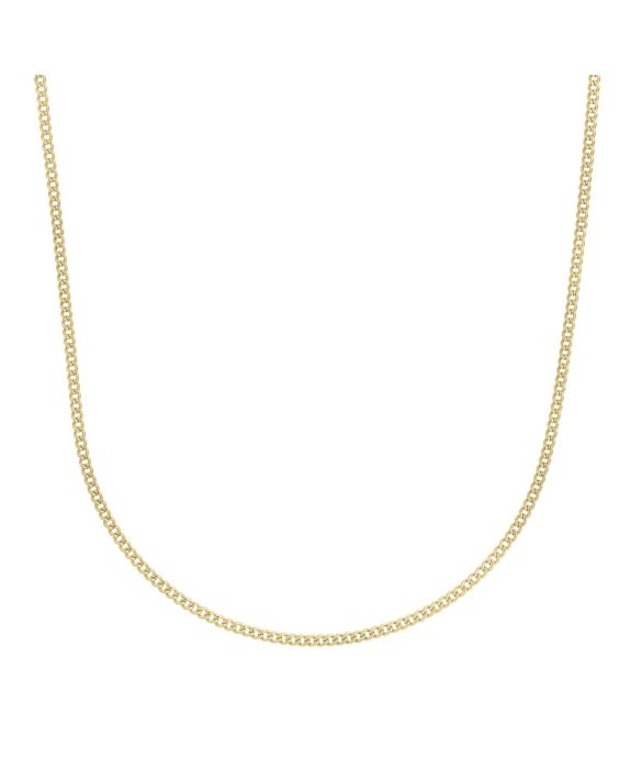 14K Gold 2.2mm Light Gourmette Chain