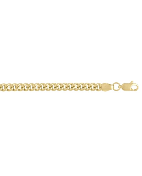 14K Gold 4.1mm Light Gourmette Chain