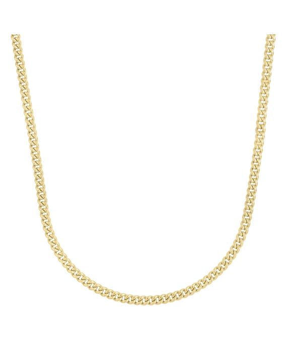 14K Gold 4.1mm Light Gourmette Chain