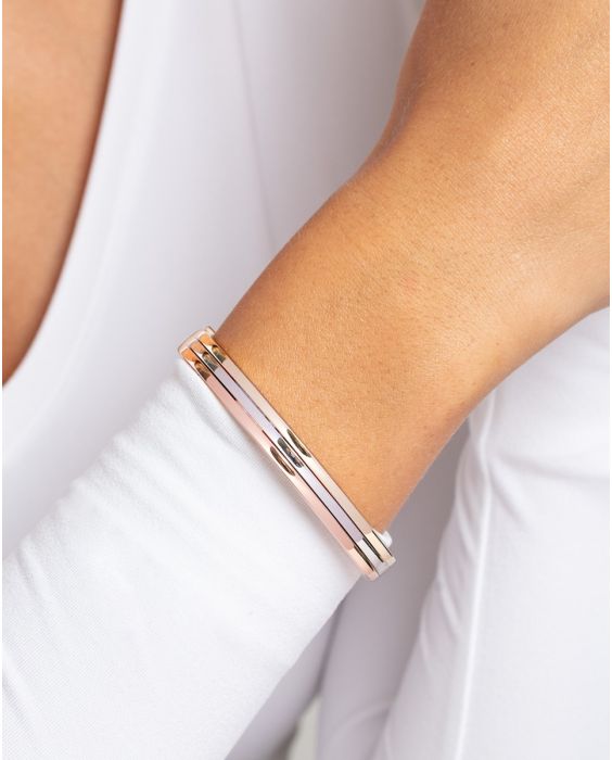 14K Trinity Layered Bangle