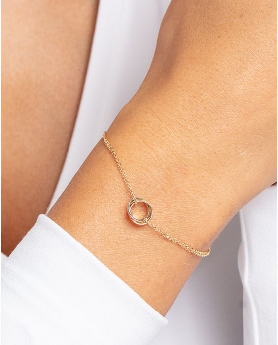 14K Trinity Chain Bracelet