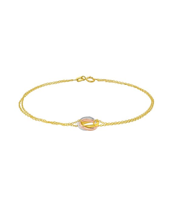 14K Trinity Chain Bracelet