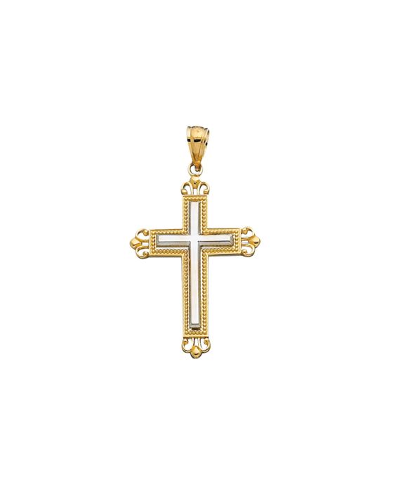 14K Gold Vintage Filigree Cross