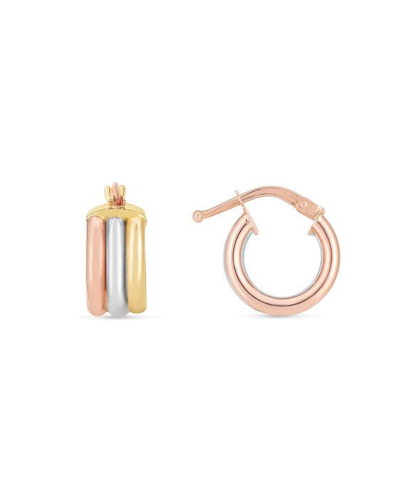 14K Trilogy Hoops