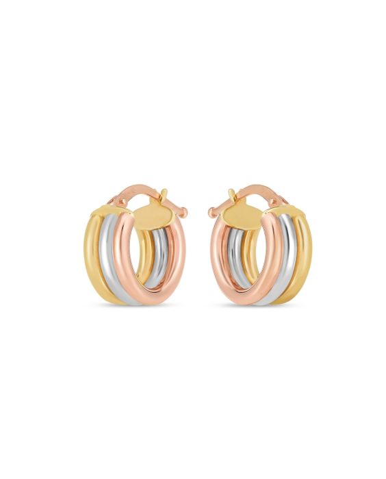 14K Trilogy Hoops