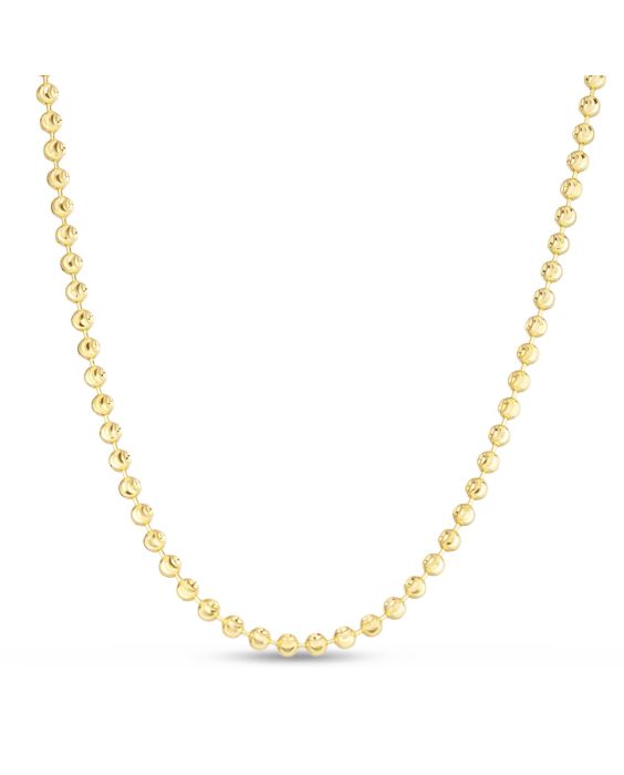 14K 4mm Moon Chain