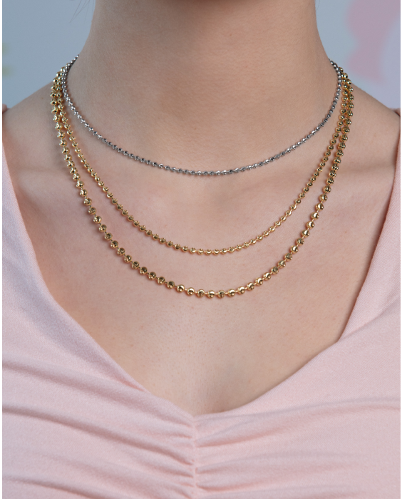 14K 3mm Moon Chain