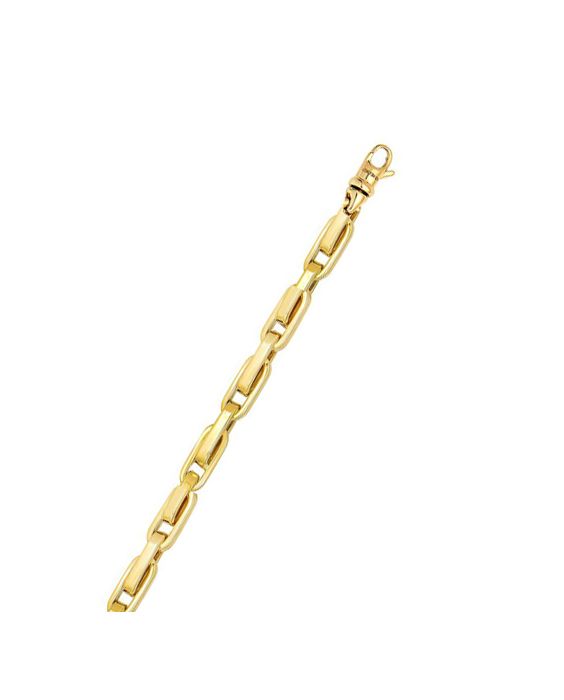 14K Gold Fancy Oval Box Link