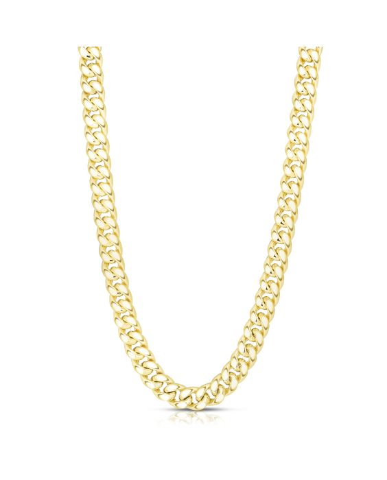 14K Gold 11.1mm Semi-Solid Classic Miami Cuban