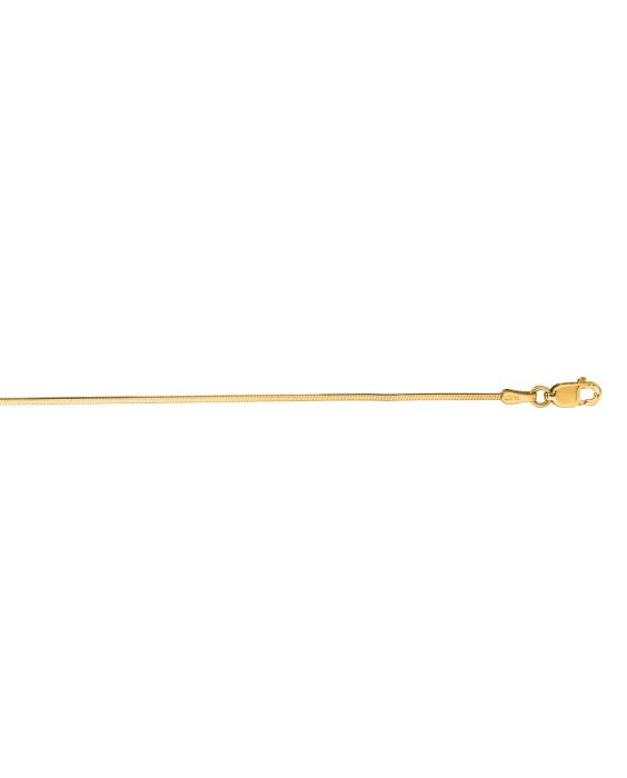 14K Gold 0.85mm Octagonal Snake Chain