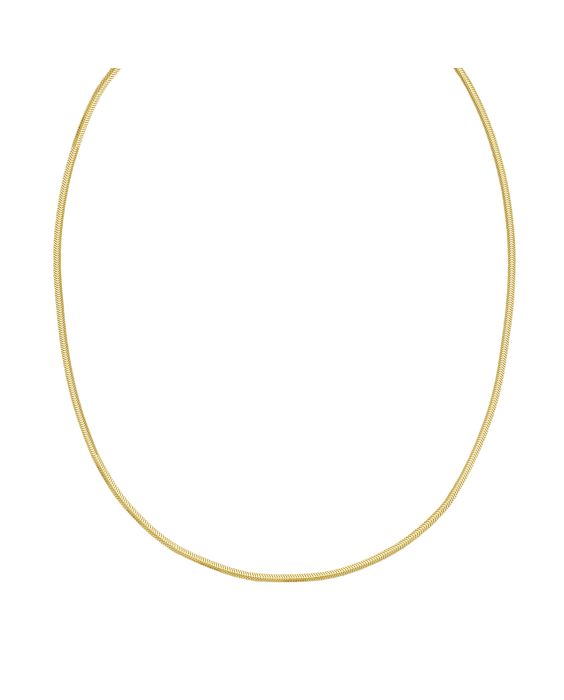 14K Gold 2mm Oval Snake Chain