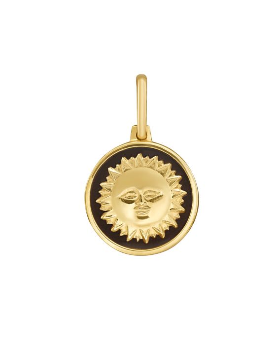14K Sun & Moon Medallion Charm