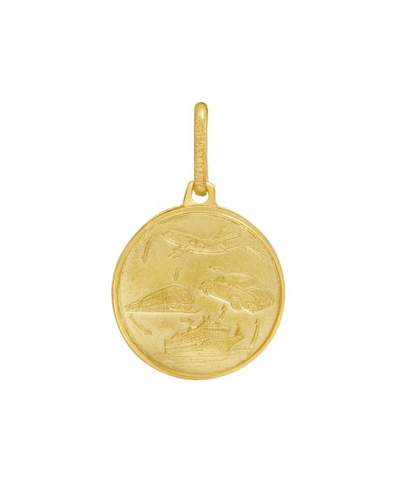 14K St. Christopher Medallion Charm
