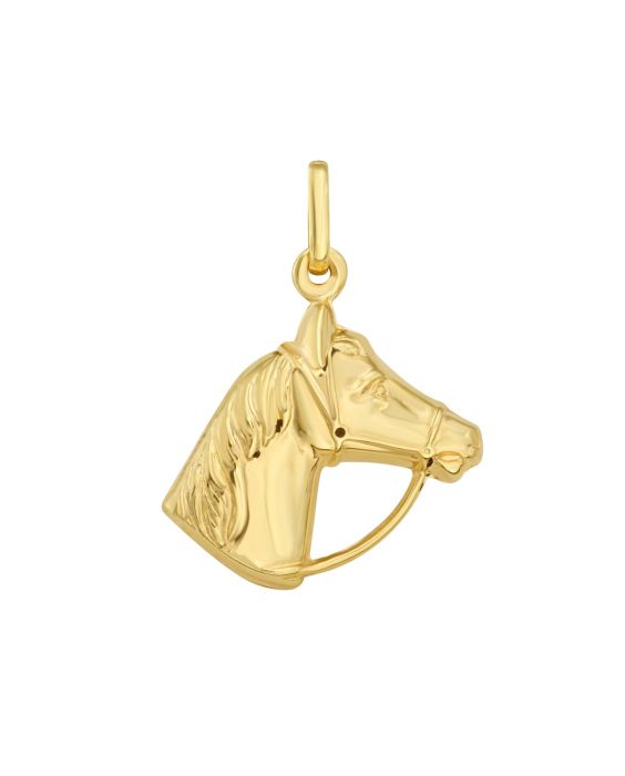 14K Horse Head Charm