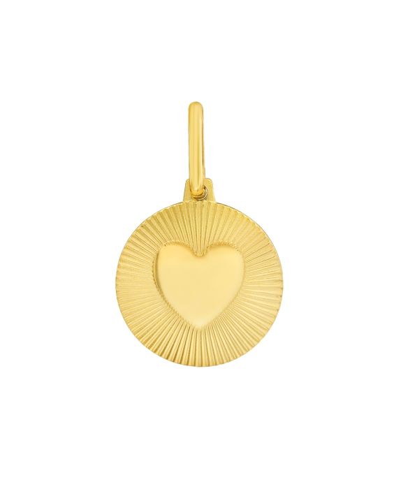 14K Radiating Heart Charm