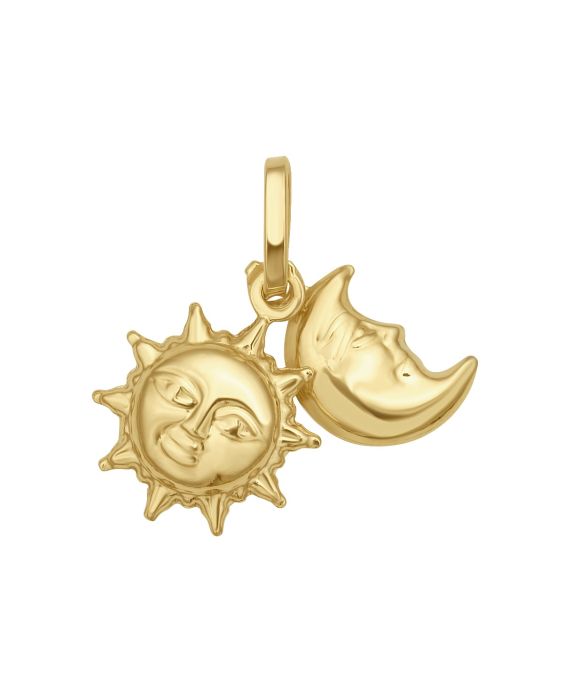 14K Sun & Moon Charm