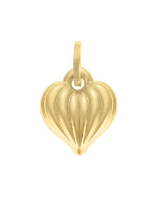 14K Puffy Heart Charm
