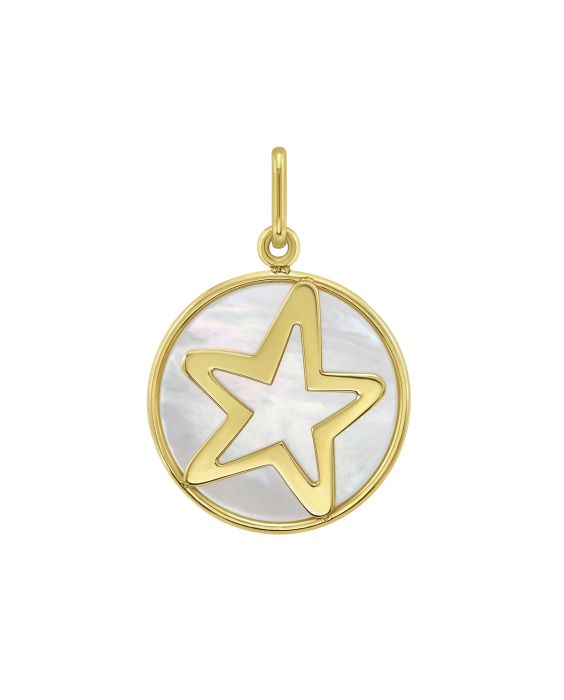 14K Gold MOP Starfish Charm
