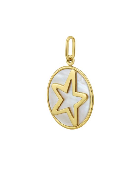 14K Gold MOP Starfish Charm
