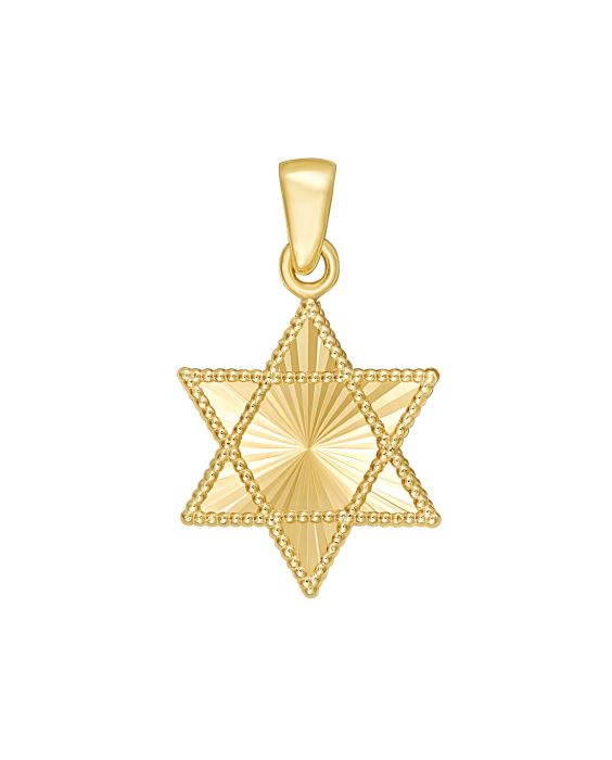 14K Radiant Star of David Charm