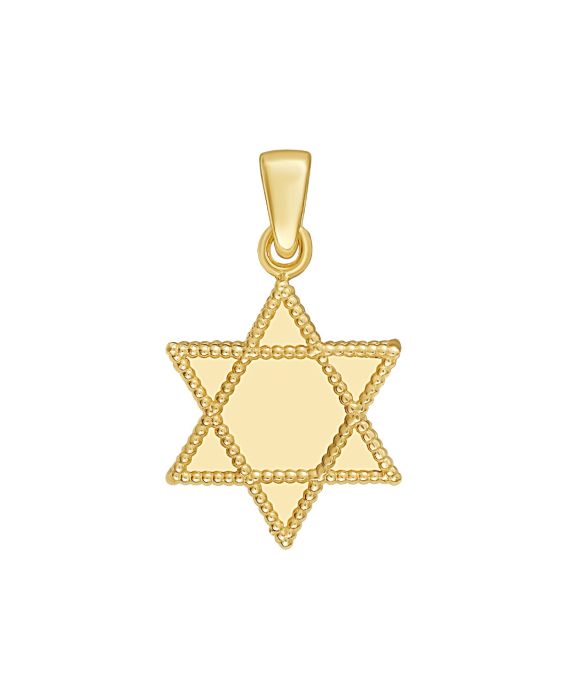 14K Radiant Star of David Charm