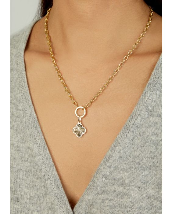 14K Radiant Clover Charm