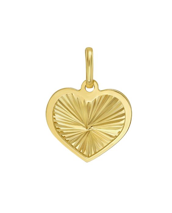 14K Radiant Heart Charm