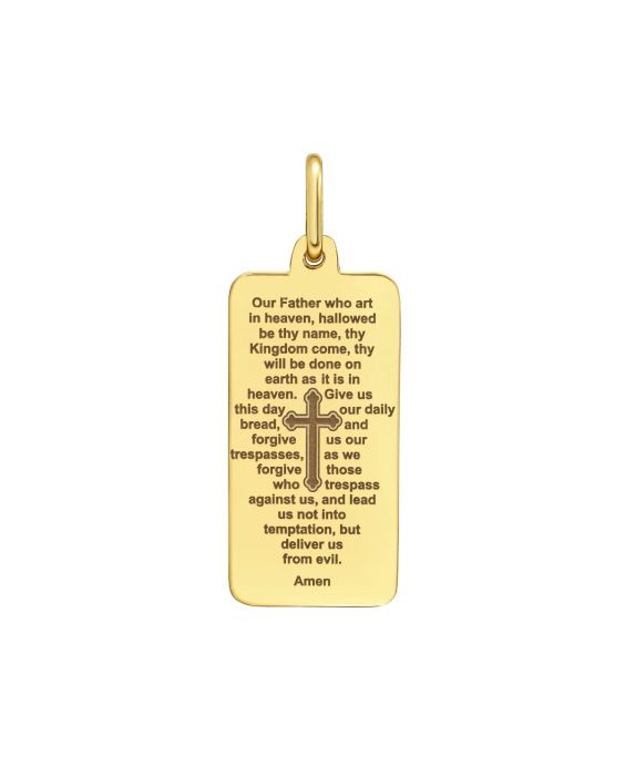 14K Our Father Prayer Charm