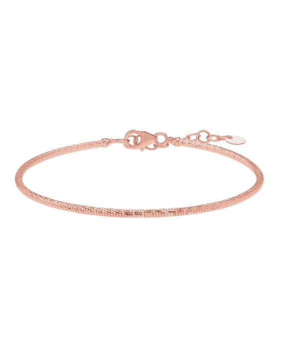 14K Diamond Cut Stack Bangle