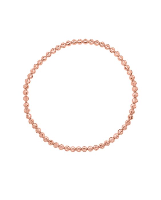 14K Moon-Cut Bead Stretch Bracelet