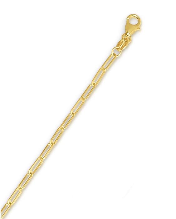 14K Gold 2.1mm Paperclip Chain 