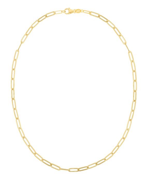 14K 4mm Paperclip Chain