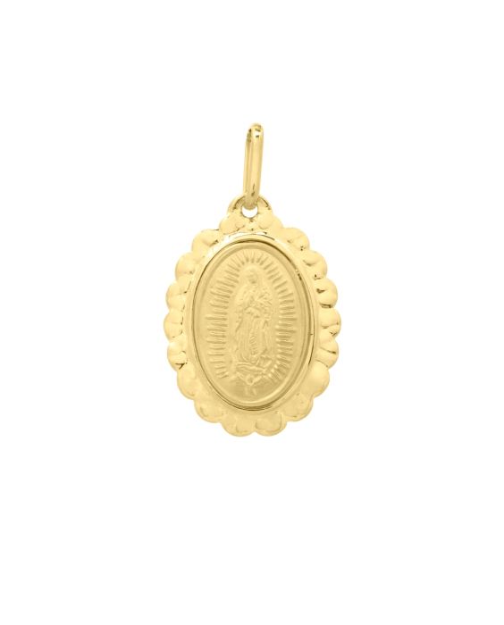 14K Gold Our Lady of Guadalupe Pendant