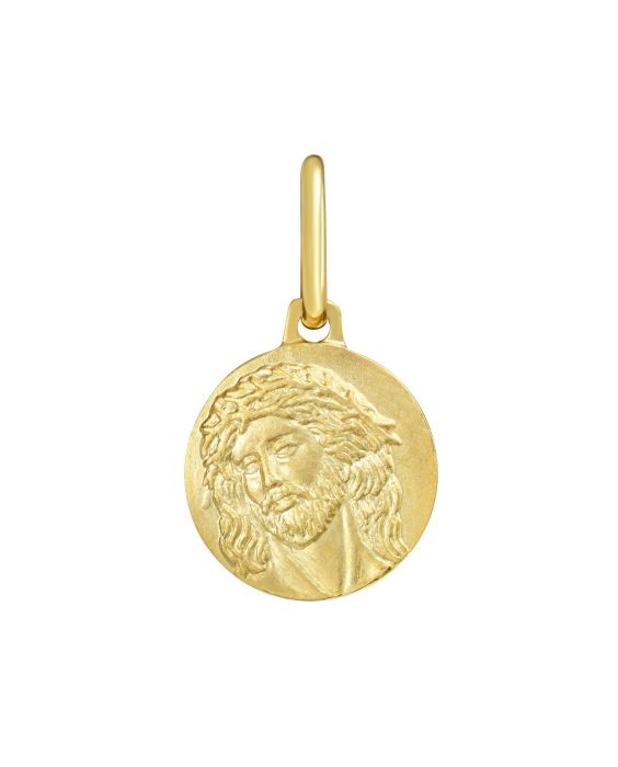 14K Jesus Medallion Charm