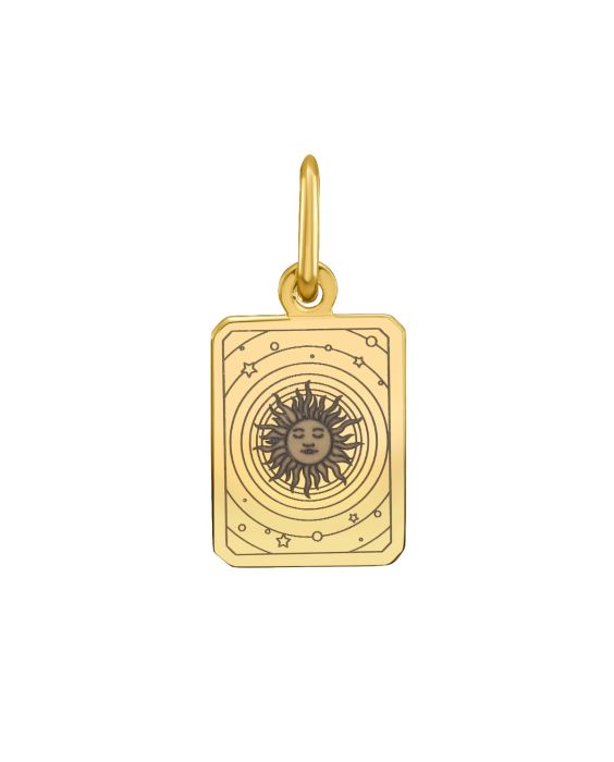 14K Sun Tarot Charm