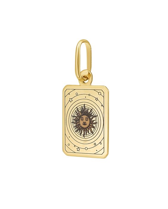 14K Sun Tarot Charm