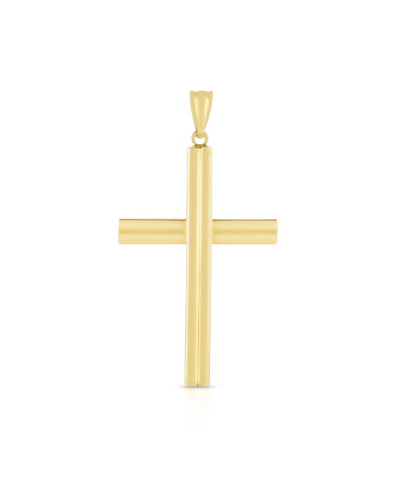 14K Polished Cross Charm
