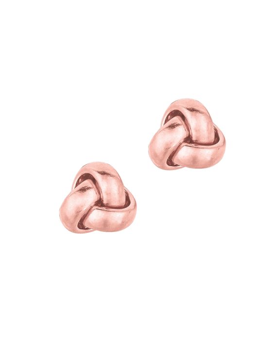 14K Gold Mini Classic Polished Love Knot Stud Earring