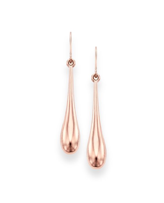 14K Gold Polished Graduated Tear Drop Earring