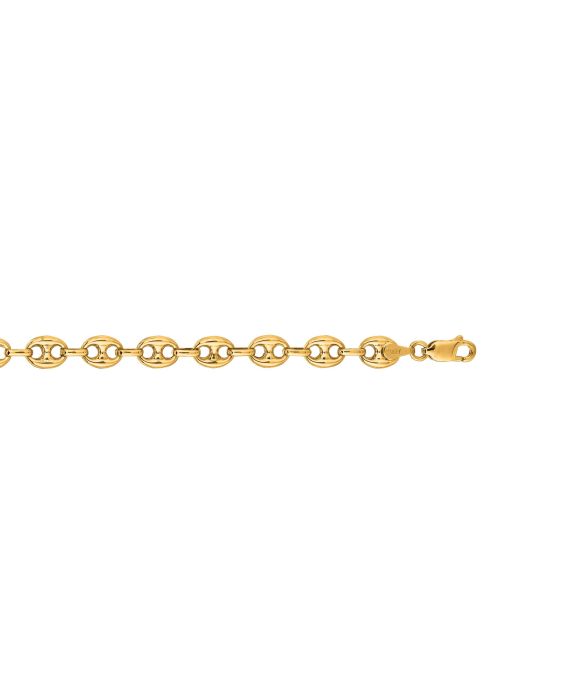 14K Gold 11mm Lite Puffed Mariner Chain 